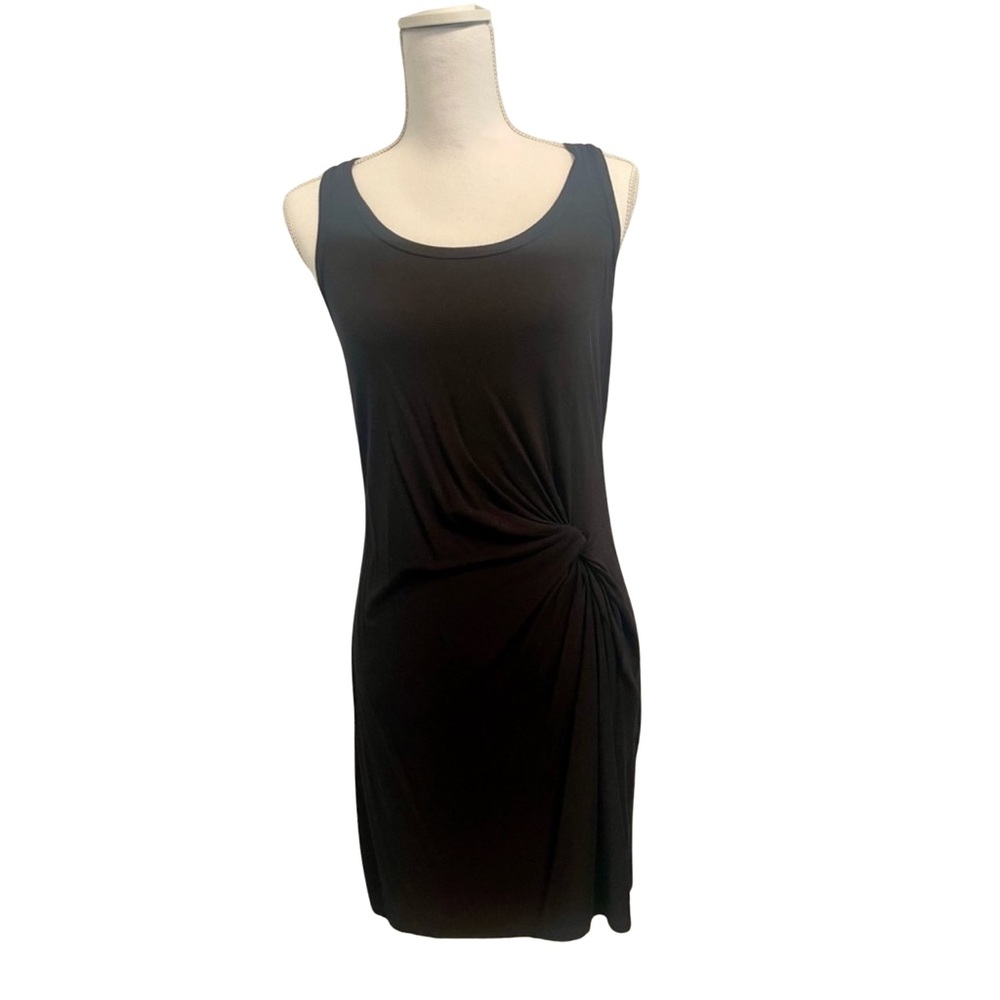 Ladies Black Side Knot T-shirt Dress XS